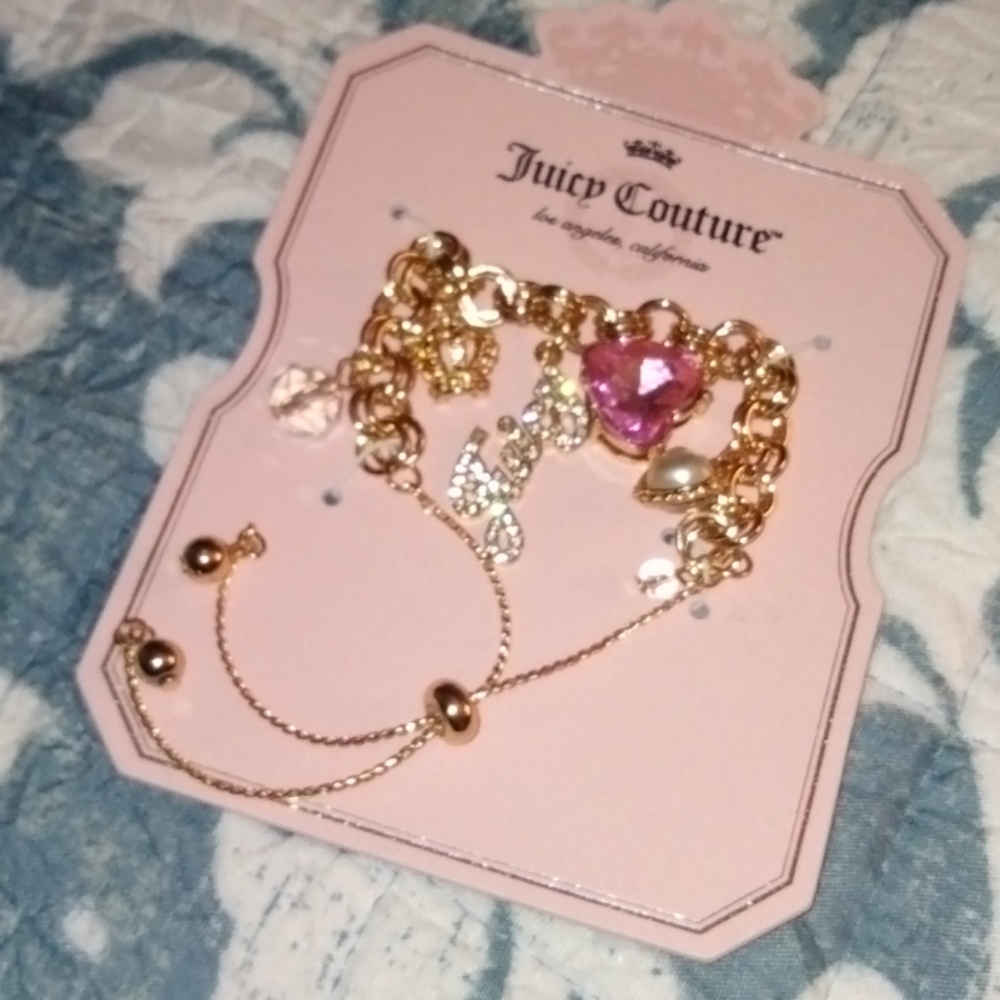 Juicy couture Purple Heart adjustable bracelet